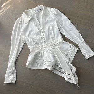 Self Portrait asymmetrical blouse. Size 6